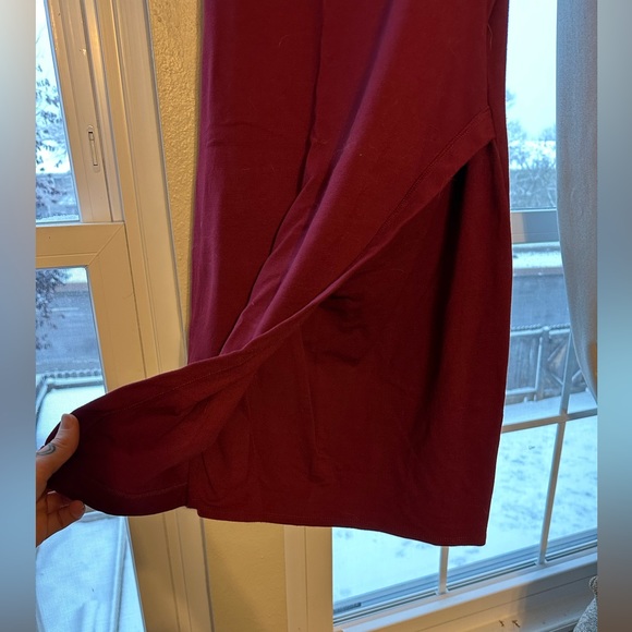 Crimson Fitted Mini Dress - Picture 2 of 4